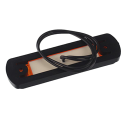 LAMPA OBRYSOWA POMARAŃCZOWA DIODOWA NA PODSTAWIE GUMOWEJ PROSTEJ, 12/24V-347595691