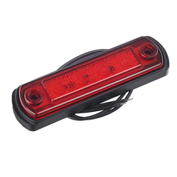 LAMPA OBRYSOWA CZERWONA DIODOWA NA PODST. GUMOWEJ PROSTEJ, 12/24V-347595693