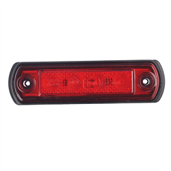 LAMPA OBRYSOWA CZERWONA DIODOWA NA PODST. GUMOWEJ PROSTEJ, 12/24V-347595695