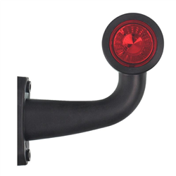 LAMPA OBRYSOWA BIAŁO-CZERWONA DIODOWA NA WYSIĘGNIKU ŁAMANYM,PRAWA KRÓT. 12/24V-347595708