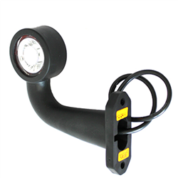 LAMPA OBRYSOWA BIAŁO-CZERWONA DIODOWA NA WYSIĘGNIKU ŁAMANYM,PRAWA KRÓT. 12/24V-347595709