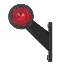 LAMPA OBRYSOWA BIAŁO-CZERWONA DIODOWA NA WYSIĘGNIKU UKOŚNYM,LEWA KRÓTKA,12/24V-347595718