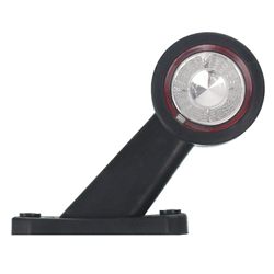 LAMPA OBRYSOWA BIAŁO-CZERWONA DIODOWA NA WYSIĘGNIKU UKOŚNYM,PRAWA KRÓT. 12/24V-347595722