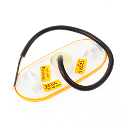LAMPA OBRYSOWA POMARAŃCZOWA DIODOWA OWALNA, BEZ UCHWYTU, Z ODBL, 12/24V - MB-347595736