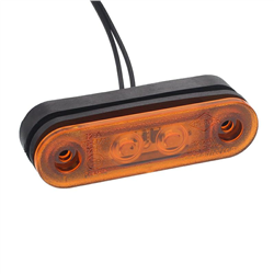 LAMPA OBRYSOWA POMARAŃCZ. DIODOWA OWALNA 12/24V, Z PODKŁADKAMI - SCHMITZ, KRONE-347595739
