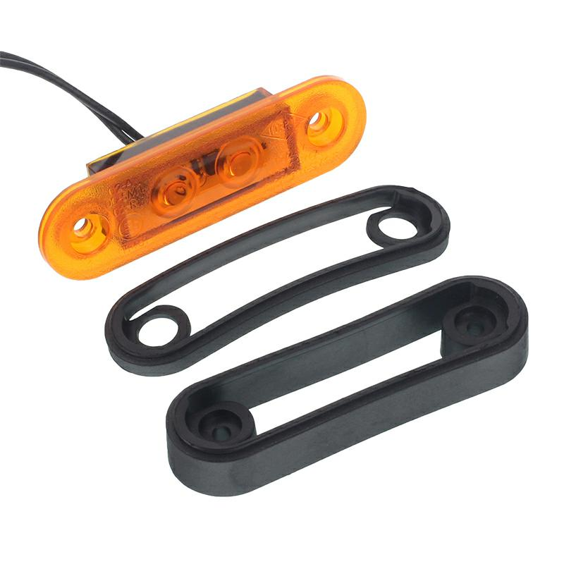 LAMPA OBRYSOWA POMARAŃCZ. DIODOWA OWALNA 12/24V, Z PODKŁADKAMI - SCHMITZ, KRONE-347595741