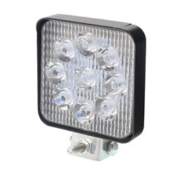 LAMPA ROBOCZA LEDOWA PROSTOKĄTNA,  9 LED MINI, 10-36V, 83X83X20 MM, OBUDOWA ALUM.-347595895