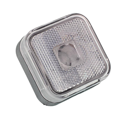 LAMPA OBRYSOWA BIAŁA KWADRATOWA, Z ODBLASKIEM, 12/24V-347595899