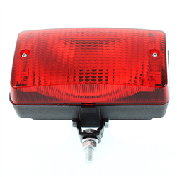 LAMPA PRZECIWMGŁOWA PODWIESZANA CZERWONA UNIWERSALNA, Z ZAWIASEM - BEZ PRZEWODU-347595914