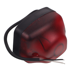 LAMPA OŚWIETLENIA TABLICY REJESTRACYJNEJ DIODOWA, KLOSZ BIAŁY, CZERWONA, 12/24V-347595986