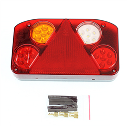 LAMPA TYLNA ZESP. PRAWA (PODŚW. TABLICY) Z TRÓJKĄTEM, 12/24V, DIODOWA - NACZEPY-347596089