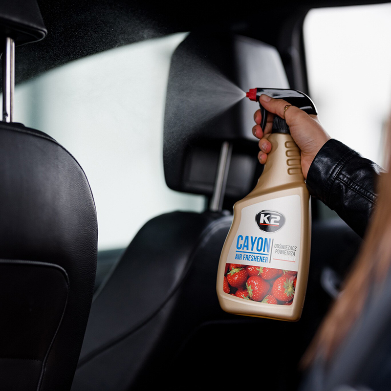 ODŚWIEŻACZ POWIETRZA W SPRAYU - K2 CAYON TRUSKAWKA 700ML-347596173