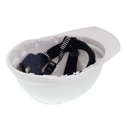 KASK OCHRONNY - BIAŁY - NORMA EN 397 - CZTEROPUNKTOWE MOCOWANIE-347597207