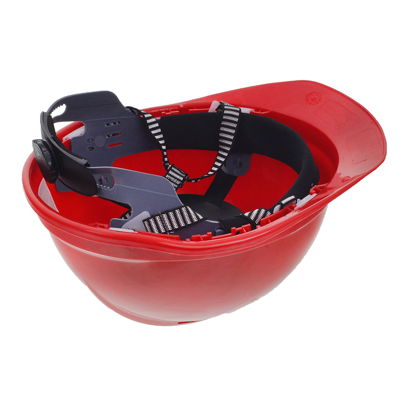 KASK OCHRONNY - CZERWONY - NORMA EN 397 - CZTEROPUNKTOWE MOCOWANIE-347597209