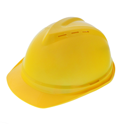 KASK OCHRONNY Z PASKIEM - ŻÓŁTY - NORMA EN 397 - CZTEROPUNKTOWE MOCOWANIE-347597216