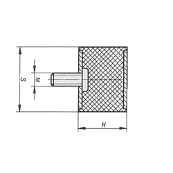ODBÓJ GUMOWY M12/80X50MM 1 ŚRUBA, 1 OTWÓR-347597540