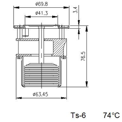 TERMOSTAT SW-400 TURBO 74°C-347598676