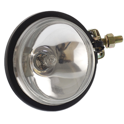 LAMPA ROBOCZA OKRĄGŁA METALOWA 105MM Z ŻARÓWKĄ 12V, 55W, H3, SZPERACZ-347598725