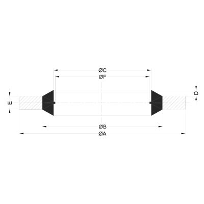 PODKŁADKA M14, 14,7X22X1,5MM METALOWO-GUMOWA Z PROWADZENIEM-347598748