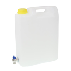 POJEMNIK NA WODĘ 10L - BIAŁY + METALOWY KRANIK Z GWINTEM U DOŁU-347598896