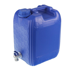 POJEMNIK NA WODĘ 10L - NIEBIESKI + METALOWY KRANIK Z GWINTEM U DOŁU-347598908