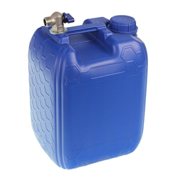 POJEMNIK NA WODĘ 10L - NIEBIESKI + METALOWY KRANIK Z GWINTEM U GÓRY-347598913