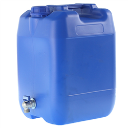 POJEMNIK NA WODĘ 20L - NIEBIESKI + METALOWY KRANIK Z GWINTEM U DOŁU-347598928
