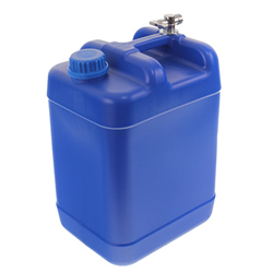 POJEMNIK NA WODĘ 20L - NIEBIESKI + METALOWY KRANIK Z GWINTEM U GÓRY-347598934