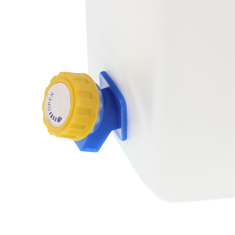 POJEMNIK NA WODĘ 20L - BIAŁY - ATEST + PLASTIKOWY KRANIK Z POKRĘTŁEM BEZ GWINTU U DOŁU-347598948