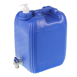POJEMNIK NA WODĘ 10L - NIEBIESKI + DOZ. + METALOWY KRANIK Z GWINTEM U DOŁU-347598990