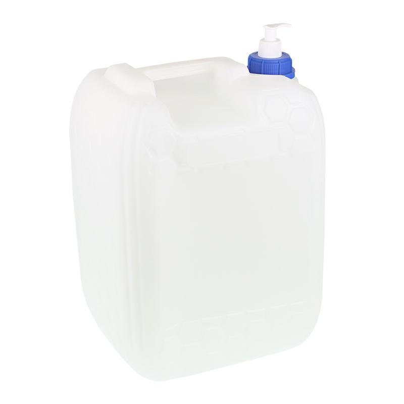 POJEMNIK NA WODĘ 20L - BIAŁY + DOZOWNIK + METALOWY KRANIK Z GWINTEM U DOŁU-347598995