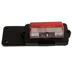 LAMPA OBRYSOWA BIAŁO-CZERWONA WISZĄCA NA GUMIE-347599002