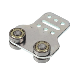 ROLKA CYNKOWANA PODWÓJNA L=68MM, FI 19 KÓŁKO PROSTE Z ŁOŻYSKIEM 19X20MM-347599765