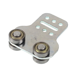 ROLKA CYNKOWANA PODWÓJNA L=68MM, FI 19 KÓŁKO PROSTE Z ŁOŻYSKIEM 19X20MM-347599766