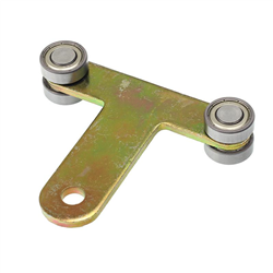 ROLKA CYNKOWANA PODWÓJNA SZEROKA L=96MM KÓŁKO PROSTE Z ŁOŻYSKIEM 24X20MM-347599778