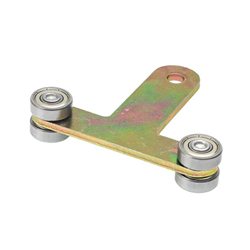 ROLKA CYNKOWANA PODWÓJNA SZEROKA L=96MM KÓŁKO PROSTE Z ŁOŻYSKIEM 24X20MM-347599779