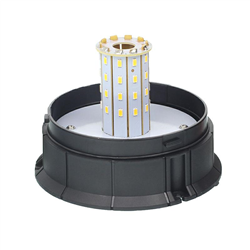 LAMPA OSTRZEGAWCZA 12-24V "KOGUT" LED MOCOWANIE NA MAGNES + 3 OTWORY, ECE R10, BŁYSKOWA-347600214