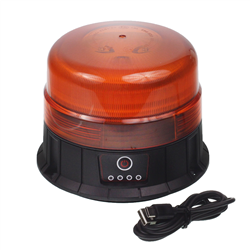 LAMPA OSTRZEGAWCZA 12-24V "KOGUT" LED AKUMULATOROWA MOCOWANIE NA MAGNES, ECE R65, BŁYSKOWA-347770389