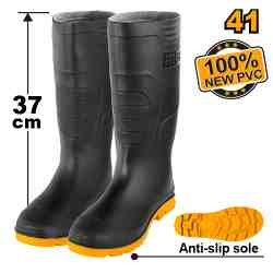 GUMOWCE PVC - ROZMIAR 41, CZARNE, WYSOKOŚĆ 37CM-347914710
