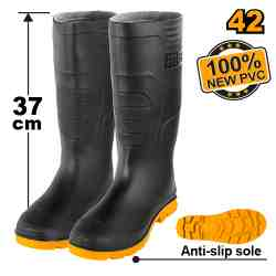 GUMOWCE PVC - ROZMIAR 42, CZARNE, WYSOKOŚĆ 37CM-347914711