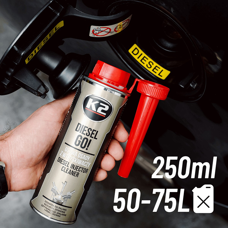 DODATEK DO PALIWA K2 DIESEL GO! 250ML - REDUKTOR DYMIENIA, OPTYMALIZATOR PRACY SILNIKA-347600855