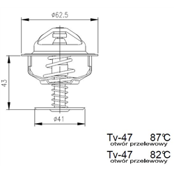 TERMOSTAT KAMAZ, MTZ 87°C-347910629