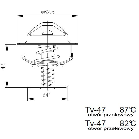 TERMOSTAT KAMAZ, MTZ 87°C-347910629
