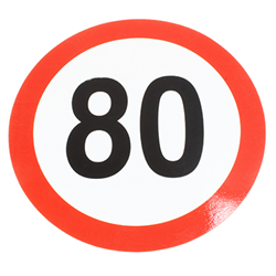 NALEPKA (NAKLEJKA) LIMIT PRĘDK.-  80KM/H FI 220MM, KLASA I-347601420