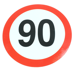 NALEPKA (NAKLEJKA) LIMIT PRĘDK.-  90KM/H FI 220MM, KLASA I-347601421