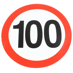 NALEPKA (NAKLEJKA) LIMIT PRĘDK.- 100KM/H FI 220MM, KLASA I-347770332