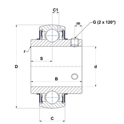 ŁOŻYSKO SAMONASTAWNE UC 202-347601457