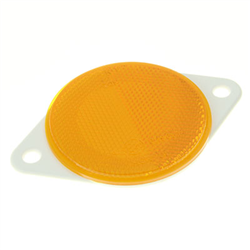 ODBLASK OKRĄGŁY Z UCHEM POMARAŃCZOWY FI 75MM, ROZSTAW OTW. 97MM-347601619