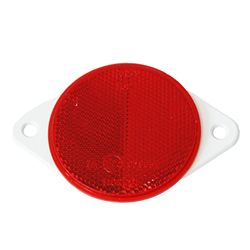 ODBLASK OKRĄGŁY Z UCHEM CZERWONY FI 75MM, ROZSTAW OTW. 97MM-347601620