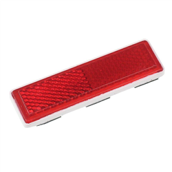 ODBLASK PROSTOKĄTNY PRZYKLEJANY CZERWONY 69X19,5MM-347601638